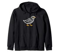 Small Birds Quails Simple Cute Quail Zip Hoodie