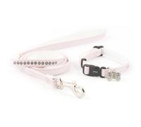 Small Bite Collar & Lead Set Deluxe Jewel Pink