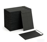 Small Black Envelopes,200 Pcs Self-Adhesive Kraft Paper Seed Envelopes,Coin Envelopes for Packing or Storing Small Items Wages,Stamps(2.4 * 3.9inch)