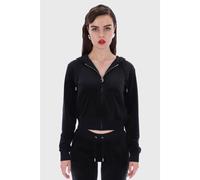 (Small, Black) Juicy Couture Robertson Velour Zip Front Hoodie