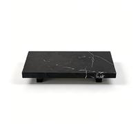 Small Black Marble Soap Dispenser Pedestal Tray 9.84 in