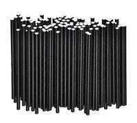Small Black Paper Straws for Cocktails, Coffee & Short Drinks - 14.6 x 0.6 cm, Pack of 500 - 100% Biodegradable and Compostable