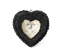 Small Black Rose Heart Photo Frame, Occult Dark Gothic Home Decor Accessory, Black Heart-shaped Frame, 6"x 4"
