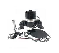 Small Block Ford Electric Water Pump 289 302 351W SBF High Volume Flow w/PLATE (Black)