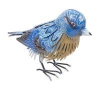 (Small Blue Bird) Metal Birds Weather Resistant Pond Lawn Ornament Decor