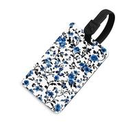 Small Blue Flowers Pattern Travel Luggage Tag Suitcase Identifiers Tags Carryon Backpack