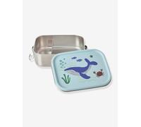 Small BLUE OCEAN RICE stainless steel lunch box with divider, 800 ml sky blue