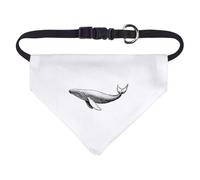 Small 'Blue Whale Side View' Dog/Cat/Pet Bandana (PD00061855)