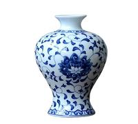 Small Blue & White Porcelain Vases Classic Ceramic Flower Vases for Home Decor Small Bud Decorative Floral Vase Home Decor Centerpieces Small Bud Decorative Vase Made in China (C) Made in China