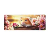 Small Boat, Flower, Mole Mouse Pad In Big Extended Non-Slip Rubber Base Mousepad With Stitched Edges Gaming Pc Desktop Large Mouse Pad 11.8x31.5