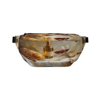 Small Boat On Calm Waters Fanny Pack for Women Man,Modern Impressionism Waist Belt Bag Crossbody for Sports Travel Hiking Running Jogging