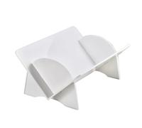 Small Book Organizer, Easy to Move Desktop Bookshelf, Stable Structure, Large Capacity for Home Office (White)