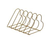 Small Bookshelf Desktop Creative Heart-Shaped Metal Bookshelf CD Storage Rack for Dorm Office Display Shelf