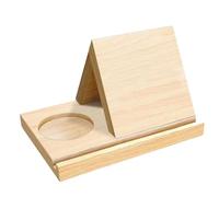 Small Bookshelf, Natrual Wooden Book Holder, Triangle Book Holder woth Cup, Creative Mini Bookshelf for Home Library Decor..