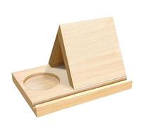 Small Bookshelf, Natrual Wooden Book Holder, Triangle Book Holder woth Cup, Creative Mini Bookshelf for Home Library Decor.
