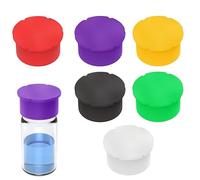 Small Bottle Caps, Pack of 6 Laboratory Accessories, Reusable, Leak-proof Lids for Lids, Quick Organisation, Identification, Industry, Science, Oil Storage