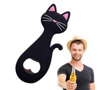 Small Bottle Opener - Cute Cat Shape Magnetic Back Beer Opener | Stainless Steel Portable Fridge Magnet, Creative Beer Bottle Opener for Bar, KTV, Cabin, Hotel, Fun Kitchen Tool for Home or Profession