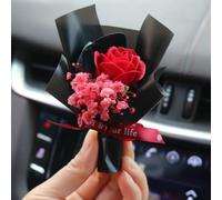 Small Bouquet Car Air Freshener Vent Clips,Mini Dried Flowers Bouquet for Car Air Vent Clips,Dried Flower Perfume Car Air Outlet Decor,Car Essential Oil Diffuser Vent Clip