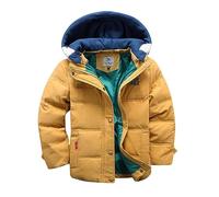 Small Boys Ski Jacket Boys Toddler Children Baby Boys Winter Warm Long Sleeve Jacket Outerwear Coats Removable Hood Padded Outerwear Training Jacket Kids Down Jacket Boys Winter, yellow, 6-7 Years