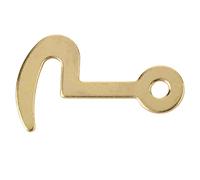 Small Brass Plated Lid/Door Latch Hook Lock | Pack of 4 | Small Box Gate Hook, Eye Latch, Privacy/Security | Trunk, Box, Furniture Hook Latch | VL3-SB