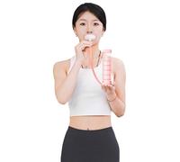 Small Breathing Dumbbell Abdominal Breathing Training Device Exercises Lung Capacity, Abdominal Muscles, Vest Line, Pelvic Floor Muscles, Facial Slimming Tool (Pink)