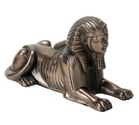 Small Bronze Metal Colored Egyptian Style Sphinx Figurine Statue