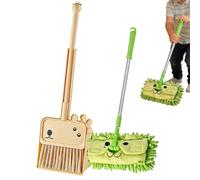 Small Broom And Dustpan Set | Interactive Fun Cleaner Playset | Short Handle Broom Children Play Set | For Kids Boys Teens Adults Women Men Birthday Home Bedroom Kitchen
