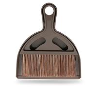 Small Broom and Dustpan Set Mini Dustpan and Brush, Hand Broom and Dustpan Set, Mini Broom and Dustpan Set for Home/Camping/Pets/Dorm (Brown) (1pcs)
