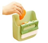 Small Broom and Dustpan Set, Portable Dust Pan and Brush Set, Mini Hanging Trash Can with Brooms ,Multifunctional Hand Broom and Dustpan Combo Set for Keyboard Bedroom Desktops#Yellow#Green