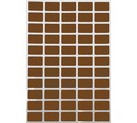Small Brown Rectangular Color Coding Sticker 25.5mm x 16mm- Rectangle Labels- Clean Remove on Any Surface (2.55cm x 1.6 cm) 550 Pack by Royal Green
