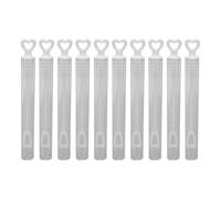 Small Bubble Wands Heart Shaped Transparent Bubble Wand Set Party Favors for Wedding Outdoor Activities Plastic 10PCS 10.5cm
