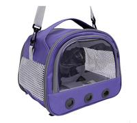 Small Bubble Wrap Pet Carrier, Breathable and Portable Cat Cage, Suitable for Dogs Weighing No More Than 4 Pounds, Perfect for Travel, Hiking, and Shopping (Black).-Purple