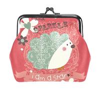 Small Buckle Coin Purse Cute Hedgehog Floral I Am a Star Pouch Kiss-Lock Clasp Change Purse Wallets
