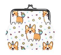 Small Buckle Coin Purse Cute Unicorn Corgi Pouch Kiss-Lock Clasp Change Purse Wallets