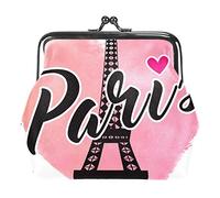 Small Buckle Coin Purse ParisHandDrawnVectorLetteringEifferStockVector Pouch Kiss-Lock Clasp Change Purse Wallets
