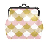 Small Buckle Coin Purse Rose Gold Mermaid Tail Pouch Kiss-Lock Clasp Change Purse Wallets