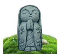 Small Buddha Figurines | Garden Stone Monk Buddha Statue - Adorable Zen Decoration, Spiritual Sculpture for Relaxation Meditation Room Home Patio Bathroom Fish Tank