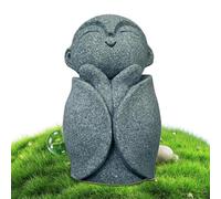 Small Buddha Statue - Garden Stone Buddha Statue | Calming Sculpture, Zen Buddhist Ornament for Meditation Yoga Room Home Aquarium Fish Tank Fountain
