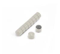 Small Budget Office Magnets for Fridge, Whiteboard, Noticeboard, Filing Cabinet - White - Pack of 10