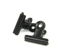 Small Bull Clips Black, 30 Pcs Mini Binder Paper Clips Tiny Metal Clamps for Bags Tags, Picture Photo, Office (22mm)