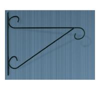 Small Bulldog Bracket - Steel Hanging Basket Holder - H28 cm - Black Poppy Forge Black One Size