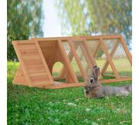 Small Bunny Cage, Quail Cage, Wooden Rabbit Cage, Outdoor Chicken Coop with Ventilation Net for Ferret, Chinchilla, Hedgehog