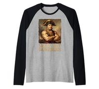 Small But Dangerous Funny Historical Warrior Design Raglan Baseball Tee