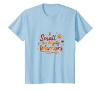 Small But Mighty Warriors Inspirational Cancer Support T-Shirt, Kids, Baby Blue, 2 Years