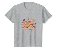 Small But Mighty Warriors Inspirational Cancer Support T-Shirt, Kids, Heather Grey, 2 Years