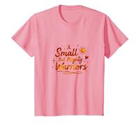 Small But Mighty Warriors Inspirational Cancer Support T-Shirt, Kids, Pink, 12 Years
