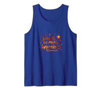 Small But Mighty Warriors Inspirational Cancer Support Tank Top, Men, Royal Blue, XXL