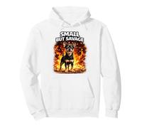 Small But Savage Funny Dog Humor Small Dog Attitude Meme Pullover Hoodie