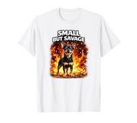Small But Savage Funny Dog Humor Small Dog Attitude Meme T-Shirt