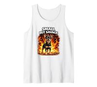 Small But Savage Funny Dog Humor Small Dog Attitude Meme Tank Top